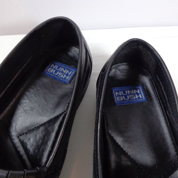 Nunn Bush Mens‎ Black Woven Leather Penney Loafers Tassels Style 84111 Size 10M - Picture 4 of 8